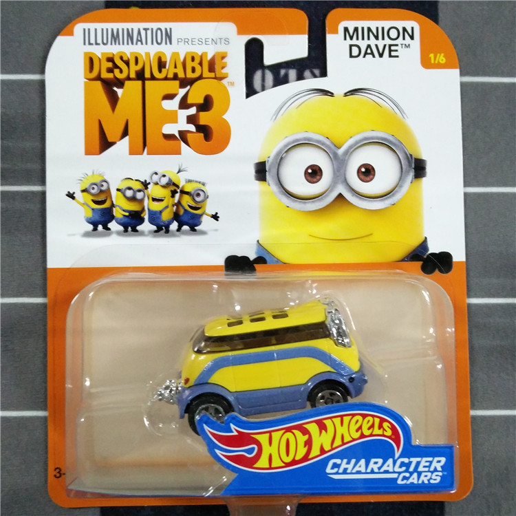 风火轮小黄人卡通电影合金玩具车模戴夫DAVE车模hotwheels