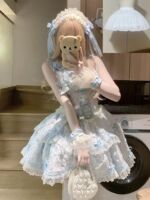 Flower Overture lolita ballet-style Lolita dress jsk Halter pink Cake Princess Birthday dress thumbnail 6