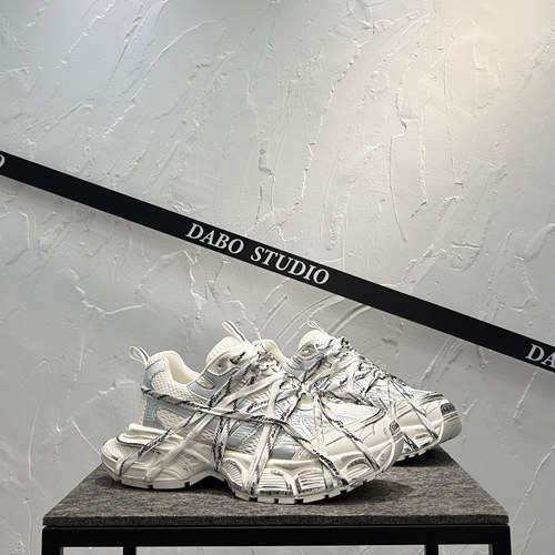 网面透气做旧老爹鞋厚底增高男鞋