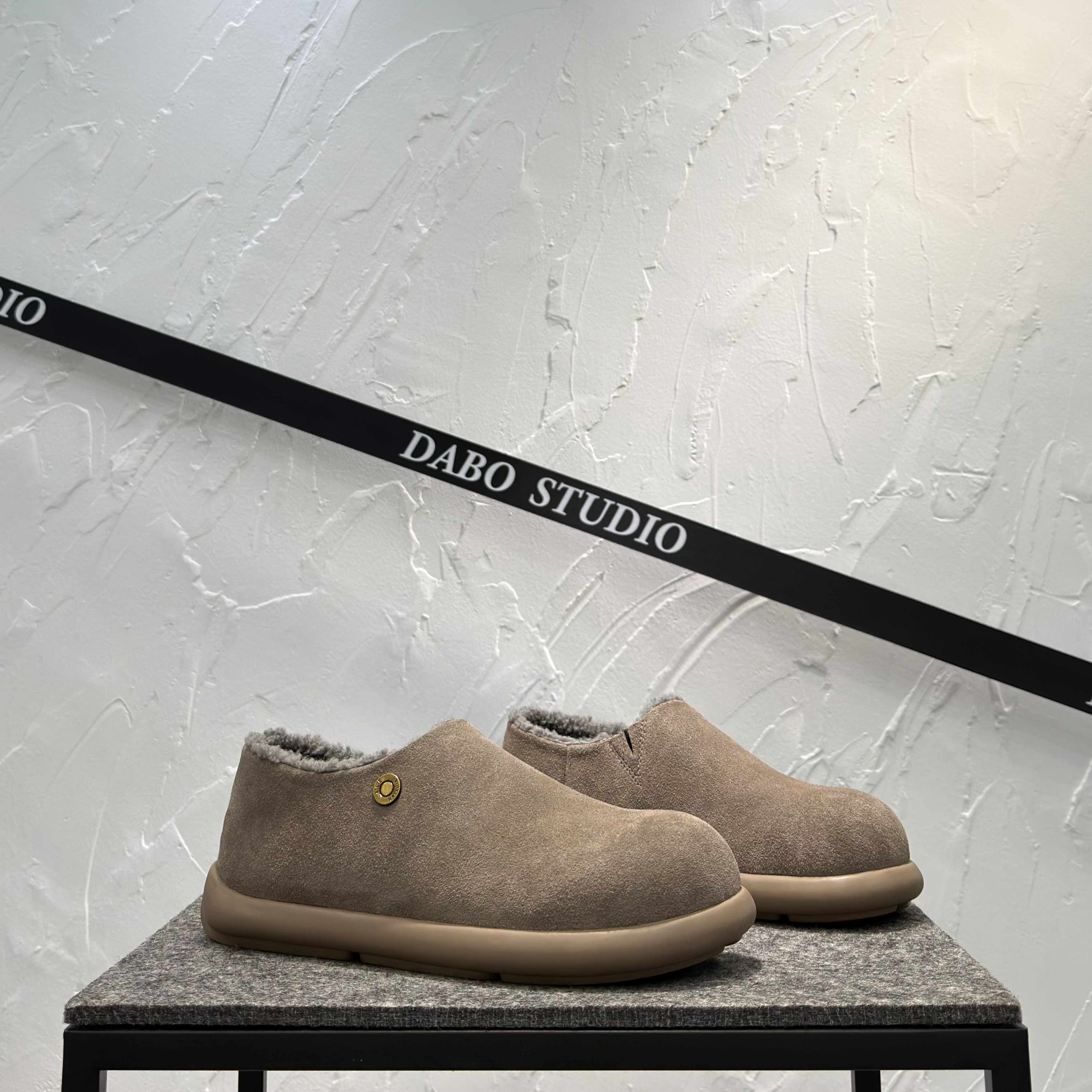 真皮一脚蹬勃肯鞋低帮软底丑萌鞋