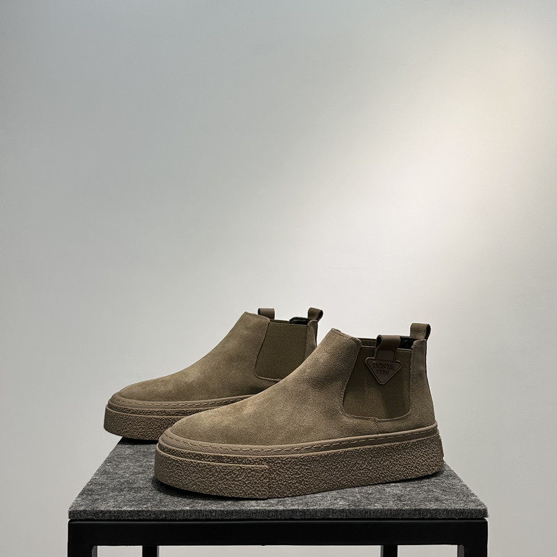 切尔西靴男款2025新款真皮马丁靴加绒保暖一脚蹬棉靴复古高帮短靴,流行男鞋,切尔西靴,淘宝优惠券,粉丝福利购,淘宝优惠卷