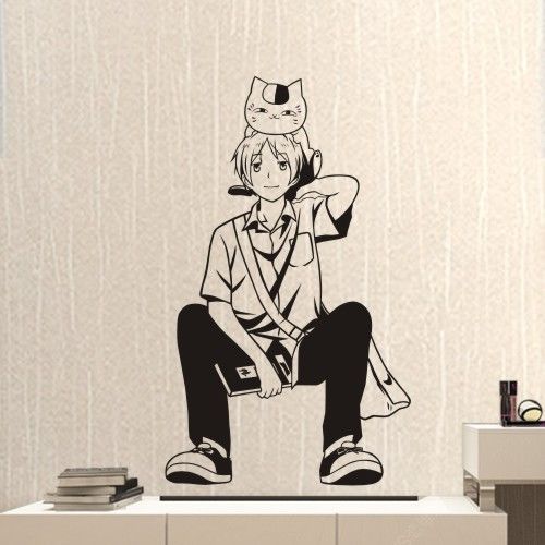 夏目友人帐墙贴夏目贵志猫咪老师自粘墙画宿舍装饰二次元周边