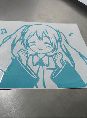初音蓝未来痛墙贴MIKU动漫