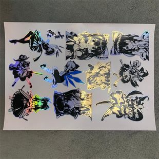 东方project日漫镭射贴纸墙贴二刺猿墙画宿舍装饰二次元行李箱