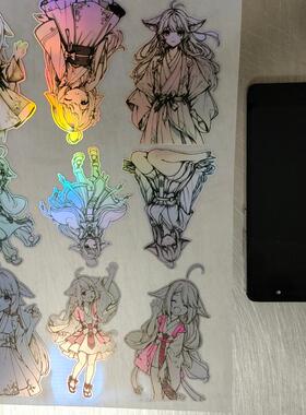 狐妖小红娘镭射电动车素描贴纸车贴涂山苏苏红红手机装饰周边谷子