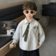 儿童衬衫 宝宝打底衫 2026新款 打底衫 痞帅男孩领带款 男童衬衣春秋款