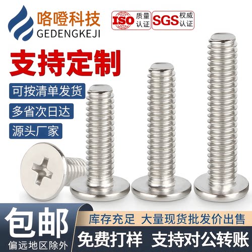 304不锈钢大平头螺丝CM十字薄头螺丝电脑电子数码螺钉M2M2.5M3-M6