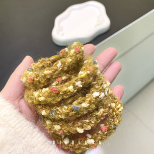 （福利品5根）秋冬彩色毛绒小皮筋女新款甜美可爱头绳不勒头发饰