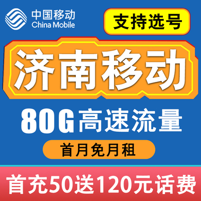 山东济南移动手机卡电话卡无线限纯流量上网语音王卡低月租大流量