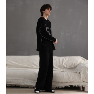 可外穿高级感家居服冬 加绒加厚2025款 猫人士半边绒睡衣男款 秋冬季