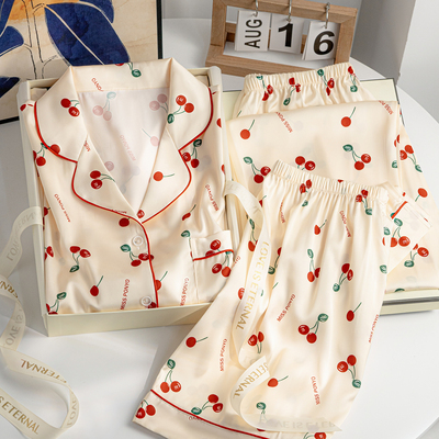 【猫人品牌】冰丝睡衣女礼物礼盒