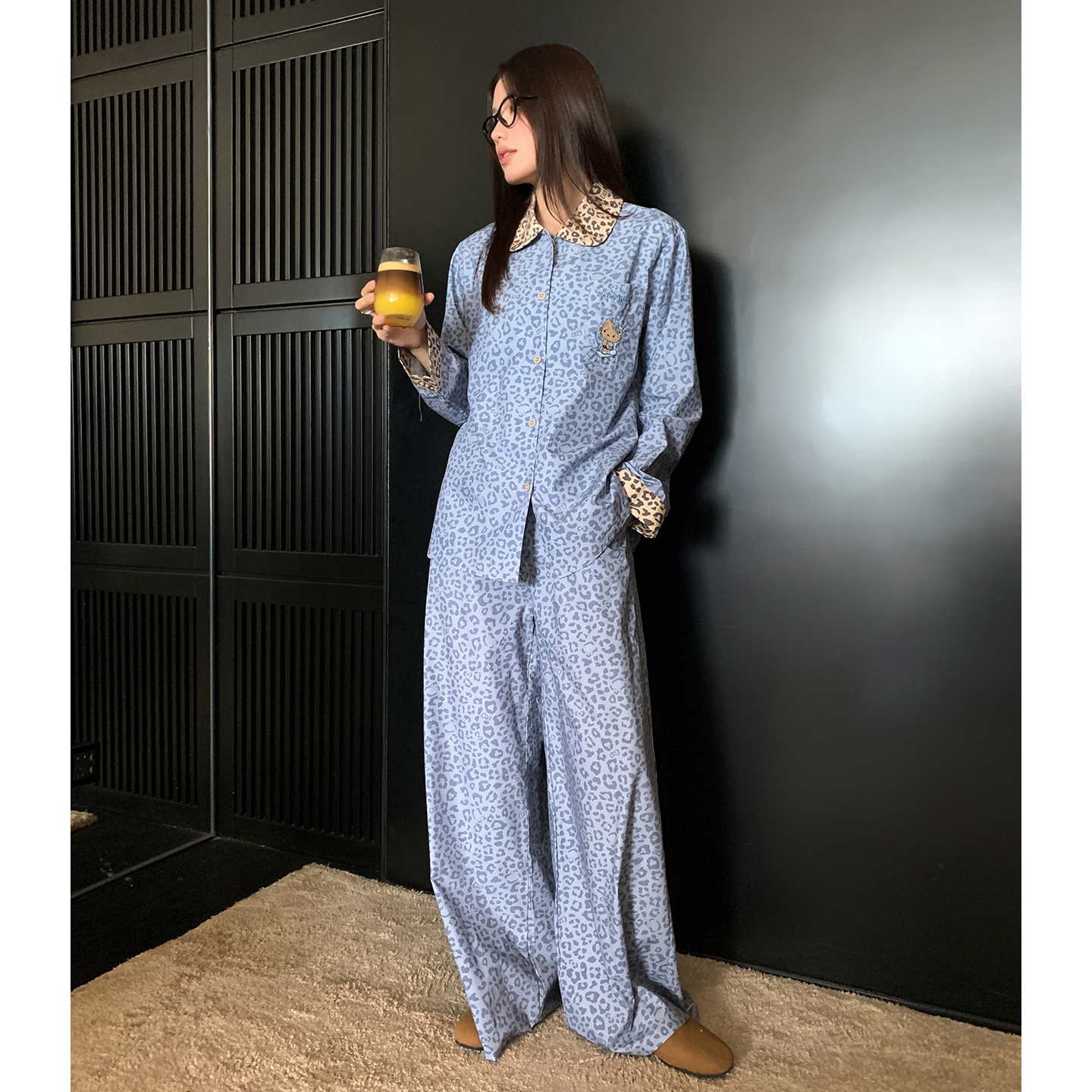 印花工艺长裤翻领春季KT