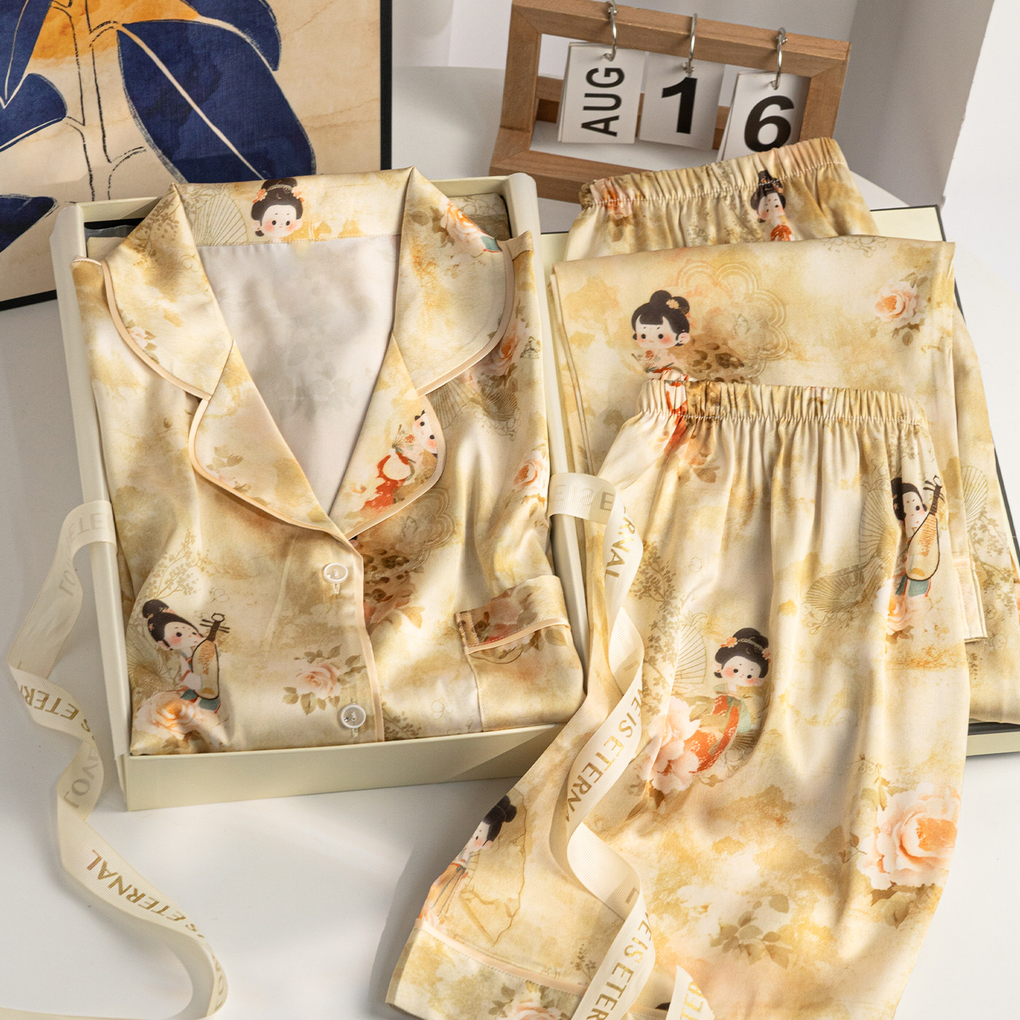 【猫人品牌】冰丝睡衣女款高级感