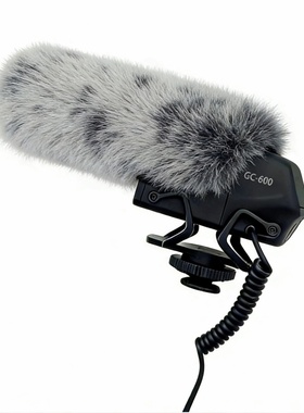 适用得胜SGC-600相机麦克风兔毛毛咪罩德胜TAKSTAR话筒室外毛毛套