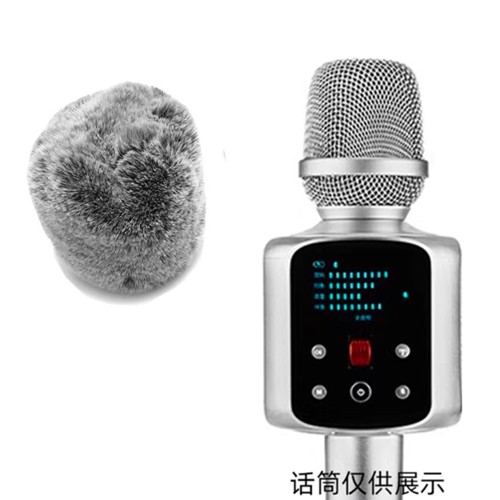 适用权盟炫声R2专用麦克风加厚话筒毛毛罩防喷咪罩可水洗保护毛套