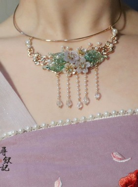 《樱落》项圈流苏璎珞仙气百搭古风颈饰配饰宫廷少女古装饰品超仙