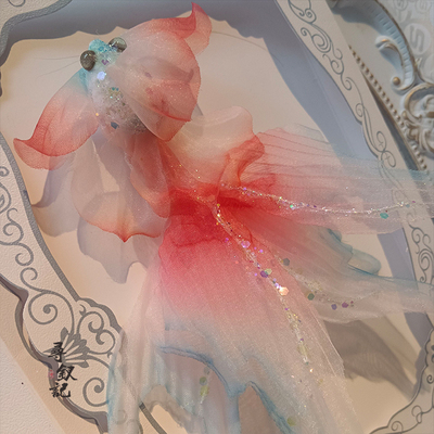 小锦鲤手工烫花仙女裙子百搭