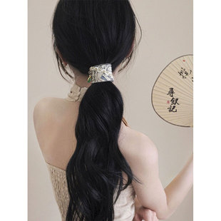 新中式水墨画平安扣流苏马尾扣国风后脑勺编发发夹高级感发饰头饰