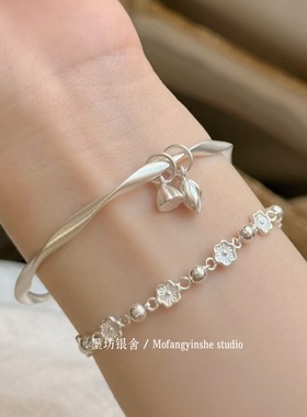 足银999.9莫比乌斯两世欢银手镯