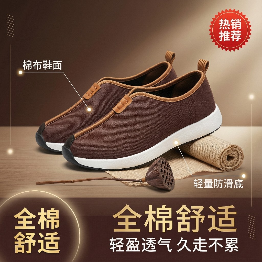 木棉僧侣鞋抗菌防臭木棉单鞋底帮鞋师父和尚僧人鞋四季僧鞋普莲花