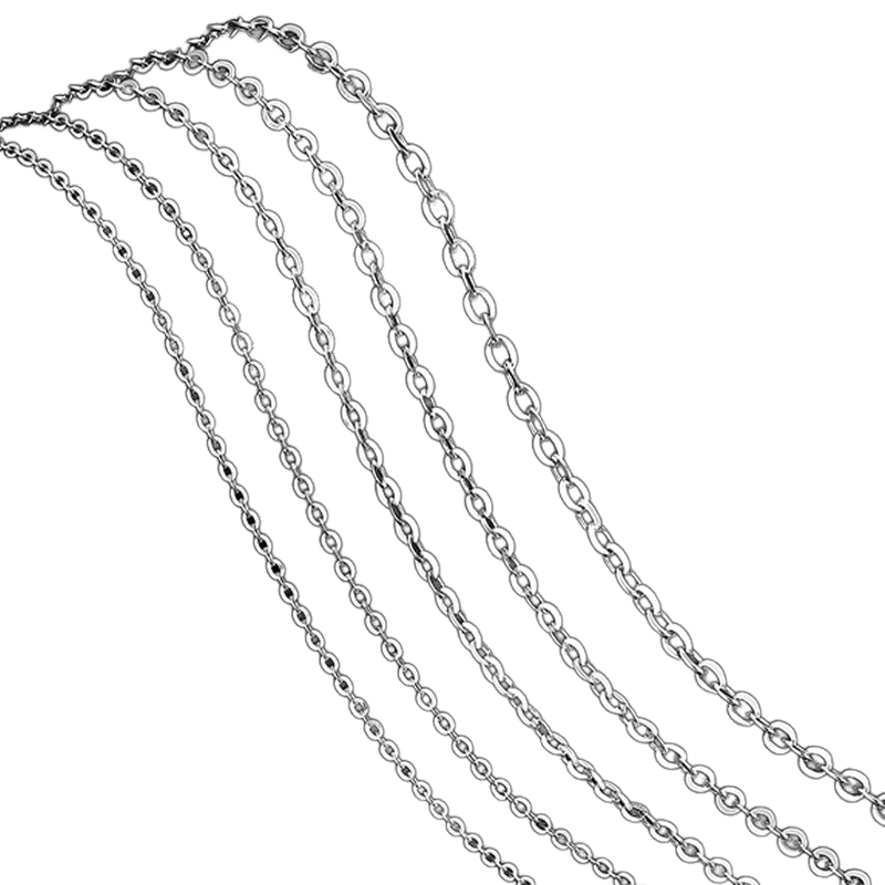 O字链纯银项链女925银链子闪欧链无吊坠百搭毛衣链替换素链锁骨链