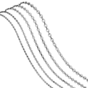 O字链纯银项链女925银链子闪欧链无吊坠百搭毛衣链替换素链锁骨链