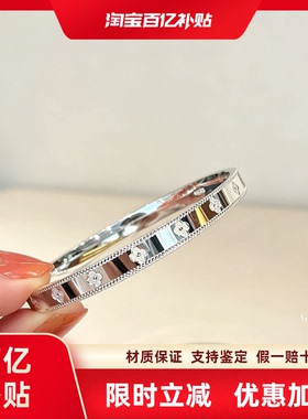 万花筒足银9999手镯女时尚百搭四叶草闭口亮面纯银镯子送女友礼物