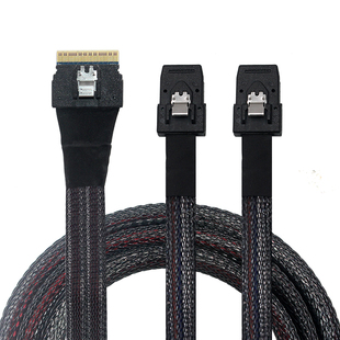 74pinSlimSAS sff8654 8I转双2*SFF8087单36P阵列卡背板连接线