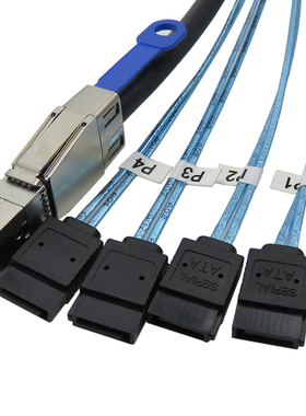 12Gminisas连接线SFF8644转4*sata服务器阵列卡转接线主板延长线