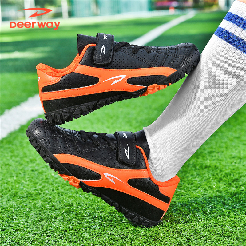 德尔惠童鞋男童足球鞋TF碎钉防滑耐磨2026新款舒适儿童足球运动鞋