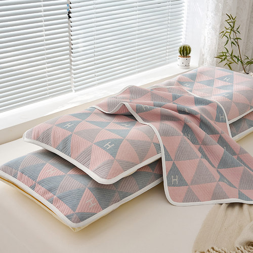 全棉纱布亲子长枕巾防头油新款