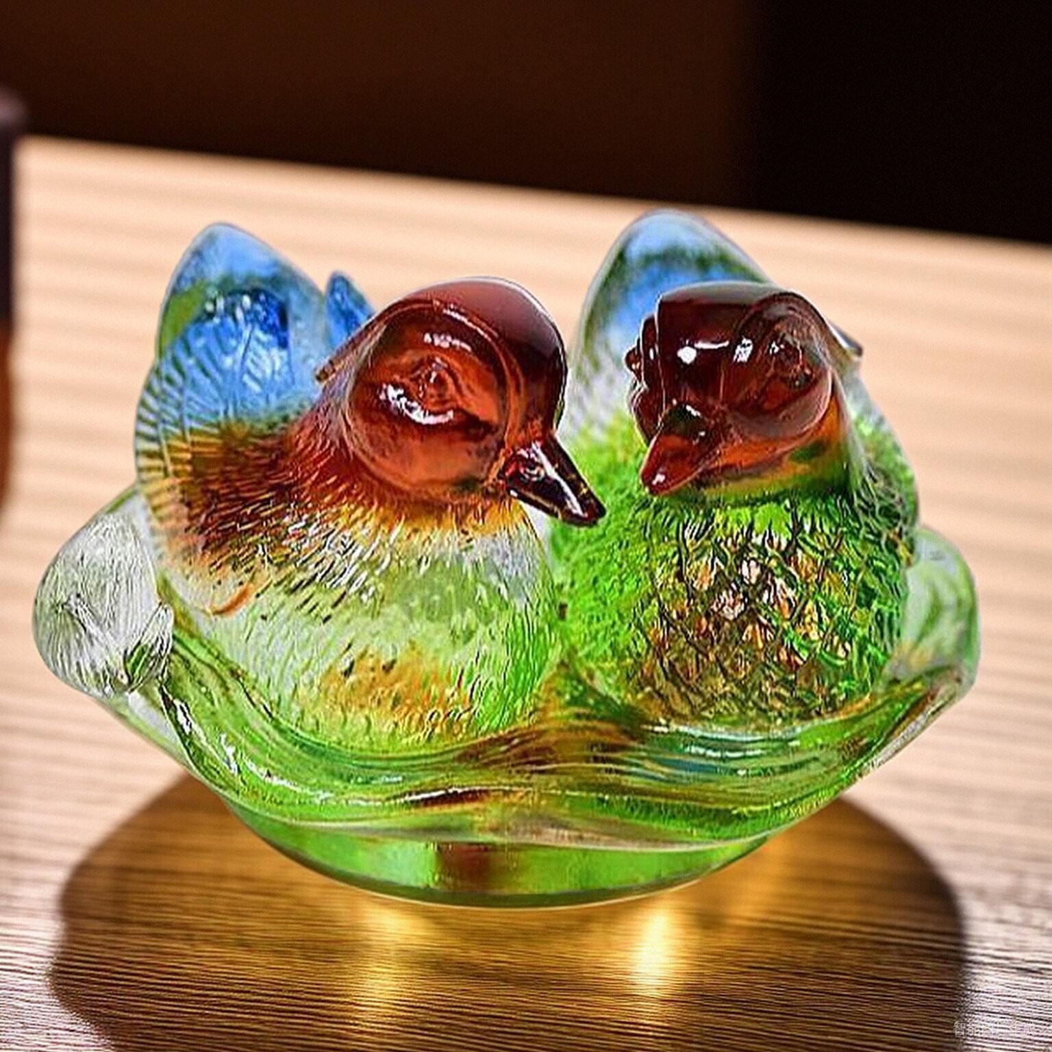 琉璃结婚礼物婚礼鸳鸯祝福