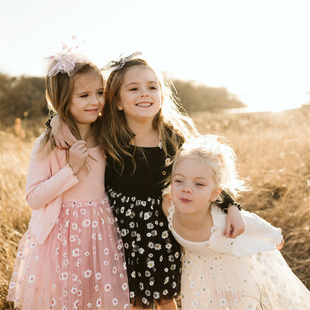 6折 现货 美国Petite Hailey 儿童雏菊吊带tutu连衣裙+开衫外套