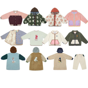 外套大衣长裤 5折现货韩国PRANKSOME秋冬款 儿童男女保暖毛绒长短款