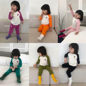 韩国Edition春秋款 儿童水果长袖 纯棉家居服套装 4折现货 90cm