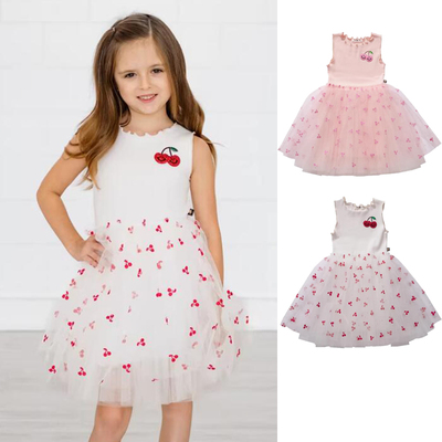 7折 美国Petite Hailey  儿童女童樱桃纱纱tutu裙公主裙连衣裙