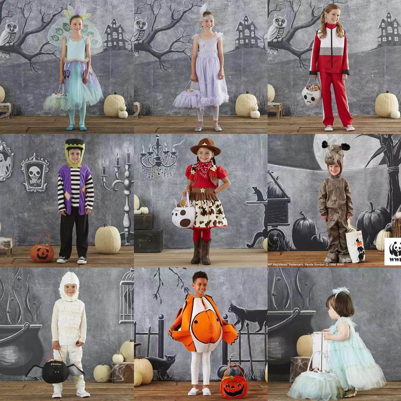 3折 现货美国pottery barn kids万圣节儿童搞怪节日服装礼服