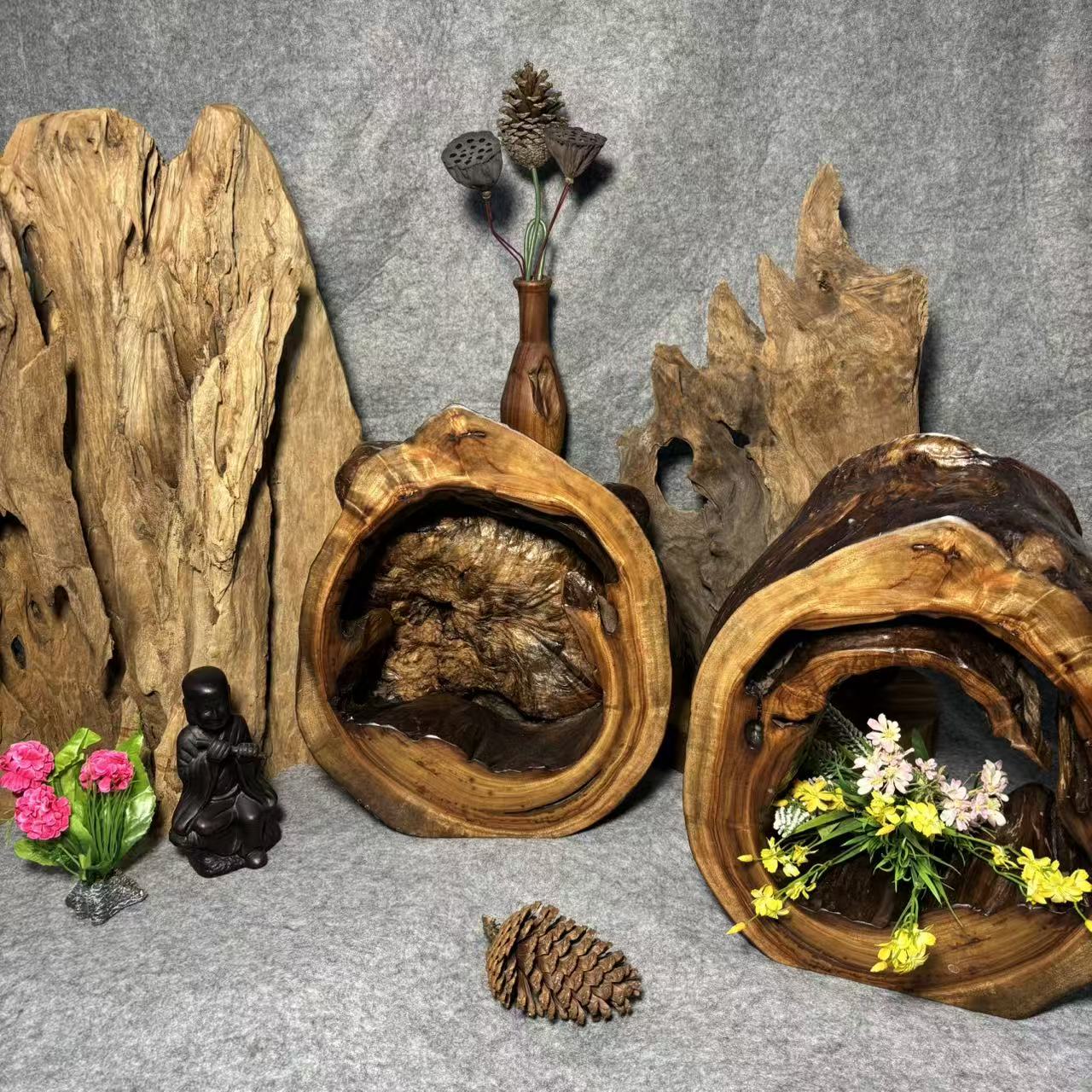 天然木质根雕摆件原木树根装饰品