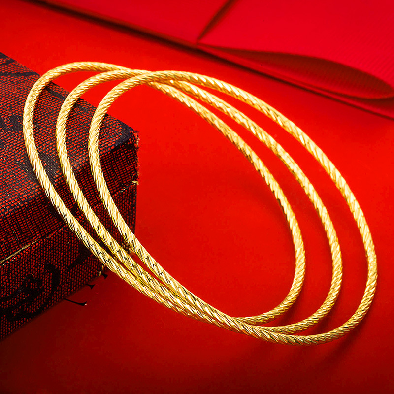 越南沙金古法手镯波西米亚黄铜仿