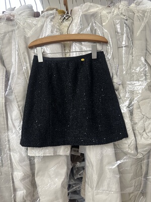 SY法式新款时尚高品质高腰显瘦亮亮半身裙女气质防走光包臀短裙潮