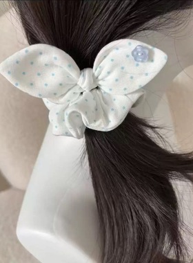 nah韩系清新波点蝴蝶结大肠发圈布艺少女心发绳百搭头绳甜美可爱