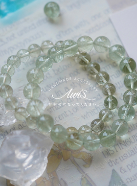 绿阿塞绿水晶闪片手串手链美物