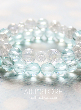 独家原创天然白水晶单圈手链