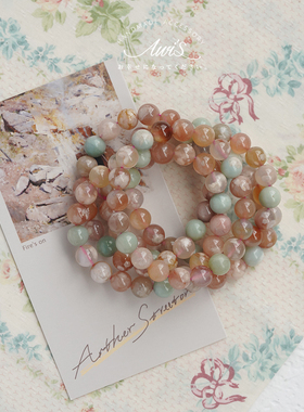 女樱花玛瑙樱花粉手链手串