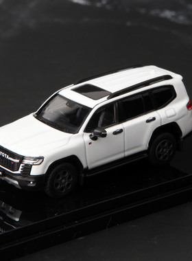 Hobby 1/64丰田Toyota LAND CRUISER JA300W白色合金模型黑倒后镜