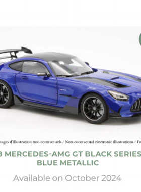 NOREV 1/18 奔驰 Mercedes-AMG GT Black 202 蓝色合金模型四开门