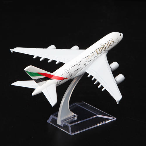 原厂合金飞机模型 阿联酋客机 Emirates 16CM合金 白色