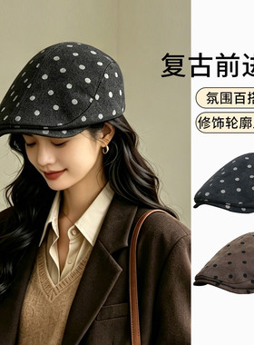 复古文艺贝雷两用女鸭舌前进帽