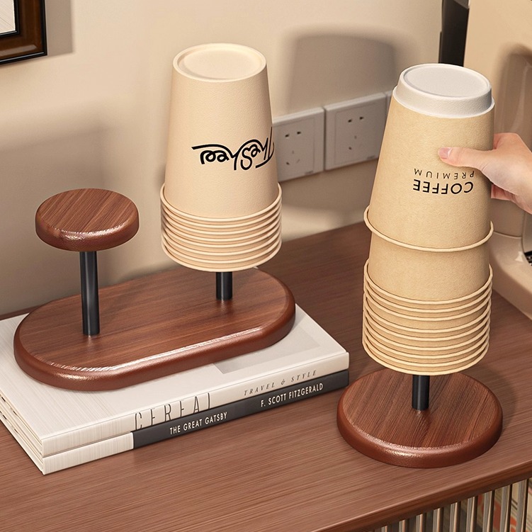 一次性杯子取杯器家用桌面纸杯架