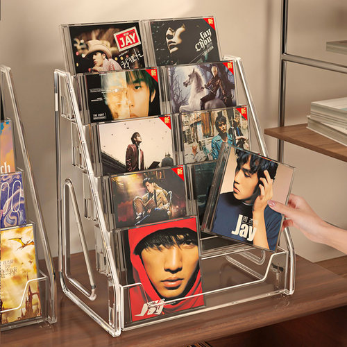 cd碟片架子亚克力阶梯式CD碟片架